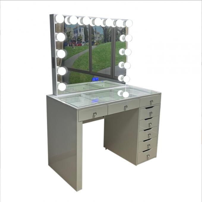 Stock In US Bedroom Dressers Makeup Table Dressing Desk With  Mirror Girl Cosmetic Vanity 4