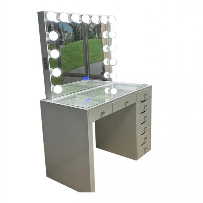 Stock In US Bedroom Dressers Makeup Table Dressing Desk With  Mirror Girl Cosmetic Vanity 6