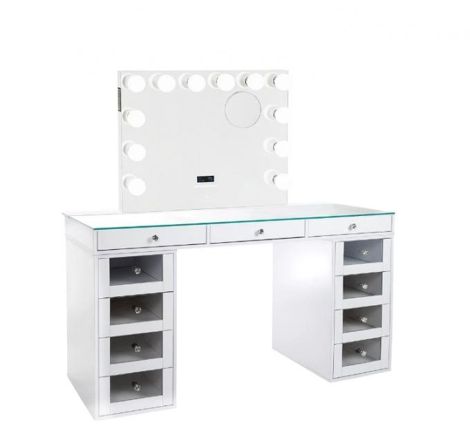 Dressing Table Mirror Makeup Artist Table Modern Bedroom Storage Makeup Vanity Table 14