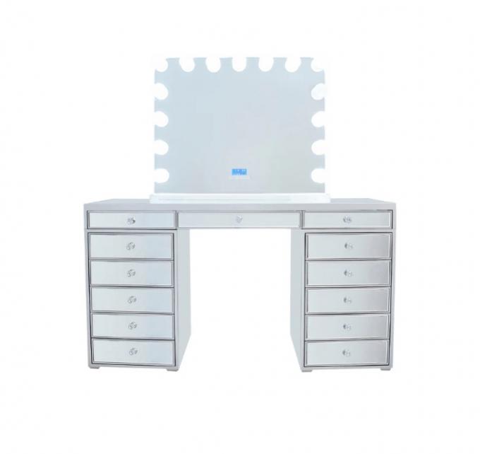 Dressing Table Mirror Makeup Artist Table Modern Bedroom Storage Makeup Vanity Table 18