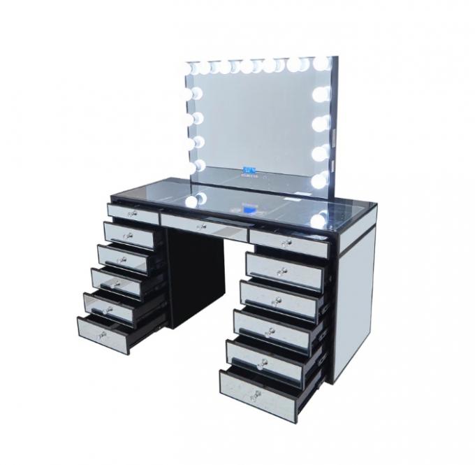 Dressing Table Mirror Makeup Artist Table Modern Bedroom Storage Makeup Vanity Table 22