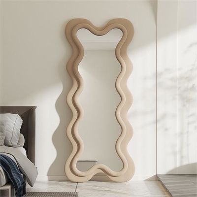 Vertical Large Wavy Floor Length Mirror Full Length 70 Inch