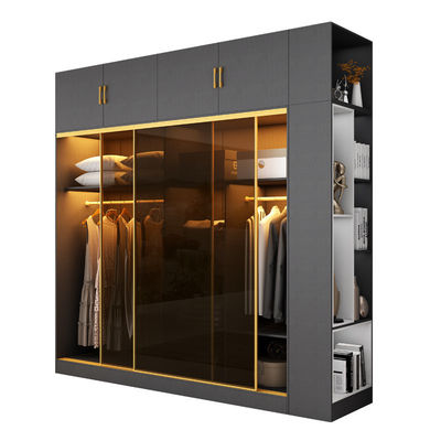 Modern Wooden Cabinet Sliding Door Bedroom Closet Wardrobe with E1 Manufactured Wood