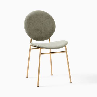 Turquoise Velvet Chairs Dining Round Dinette Sets With Gold Steel Legs