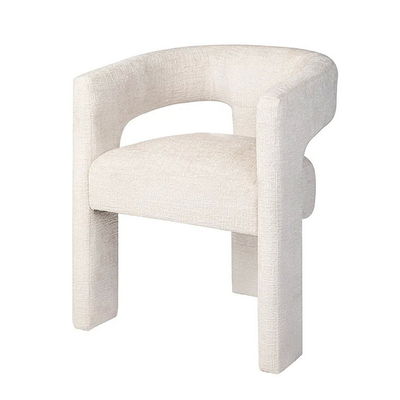 Eco friendly Wooden White Sherpa Accent Chair For Dining Room