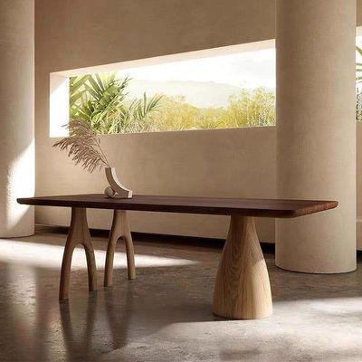 Solid Oak Wood Rectangle Dining Room Table 8 Seater ODM