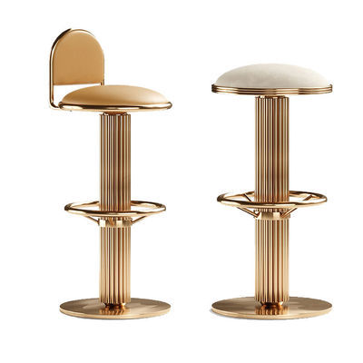 Bar Swivel Upholstered Counter Stools Leather Chairs High Metal Velvet Counter