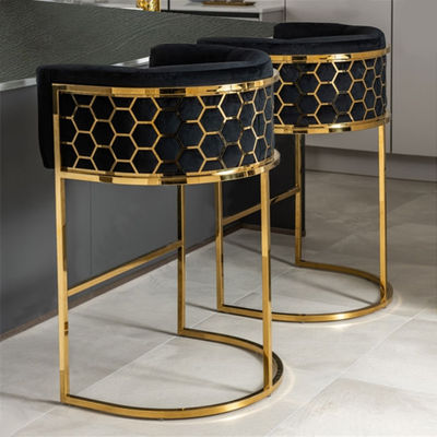 Modern Custom Living Room Seating Stainless Steel Bar Furniture with High Chrome Base