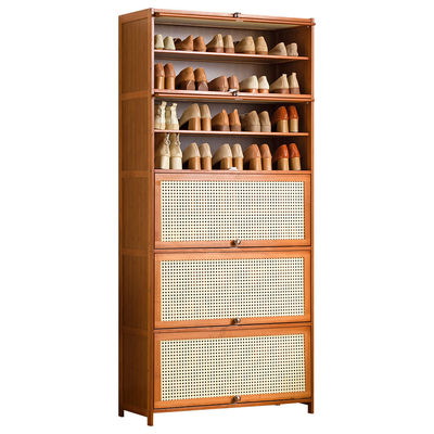 Bamboo 5 Tier Wooden Shoe Rack Storage Organizer Furniture