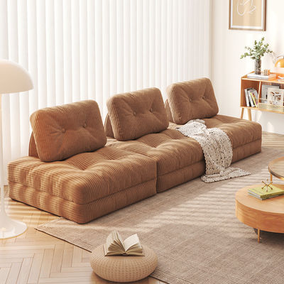 Reclining Convertible Sectional Couch Bed Sofa Tatami With Velvet Fabric