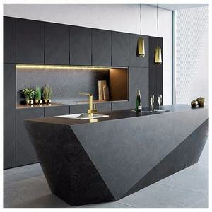 Melamine Board Premade Kitchen Cabinets Units Modular Glass