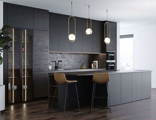 Modern Aluminium Corner Kitchen Pantry Cabinet Melamine Cupboards