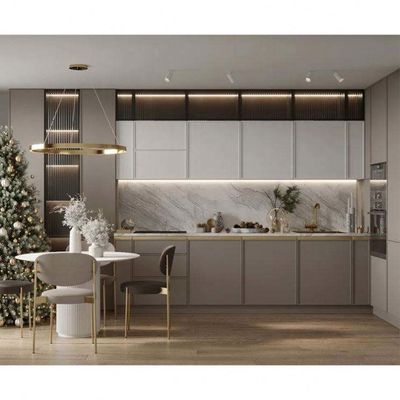 Acrylic Modular Assembled Kitchen Cabinets Melamine Carcase