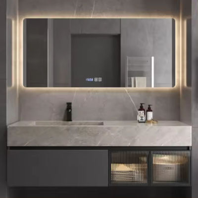 Wall Mounted Modern Bathroom Cabinets For Cloakroom Makeup 54 Inch