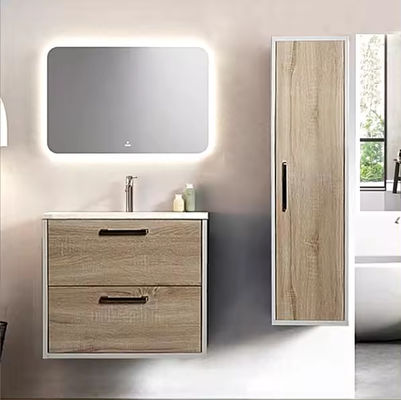 Wall Mounted Small Bathroom Vanity Sinks 600mm Customized