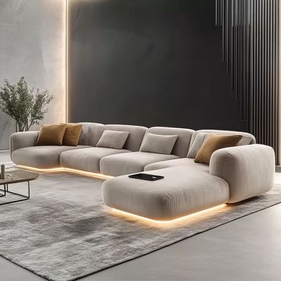 Two Seat Modern Velvet Fabric Living Room Sectional Sofa Set For Bedroom Style Comfort
