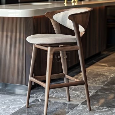 Modern Design Style High Chair Bar Furniture Sets For Kitchen Nordic Fabric Wood Bar Stool Chair