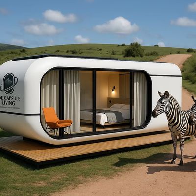 Luxury 20ft Modern Shipping Container House Small Residential Prefab Steel Structure For Hotels Villas Apartment Space