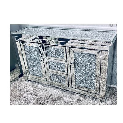Custom Crystal Mirrored Buffet Modern Design Furniture for a Modern and Sophisticated Home