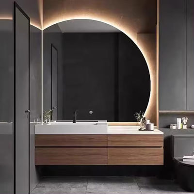 Plywood Modern Bathroom Vanity 60 Inch Single Toilet Sink