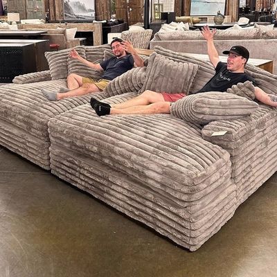Modern Corduroy Fabric Chaise Lounge Loveseat Sofa Set Door-to-Door Cinema Sleeper For Contemporary Living Room