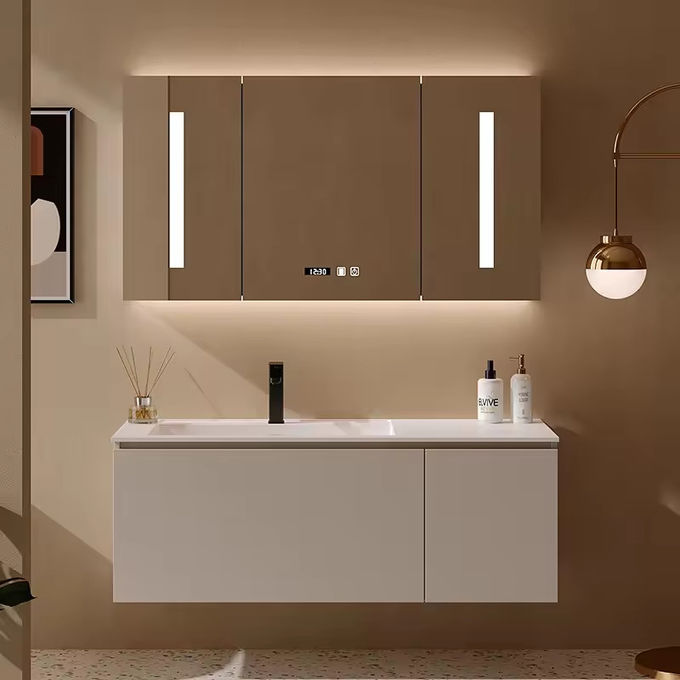 Modern Rectangle Sink Vanity Unit Cabinet Combo For Bathroom Restroom 1