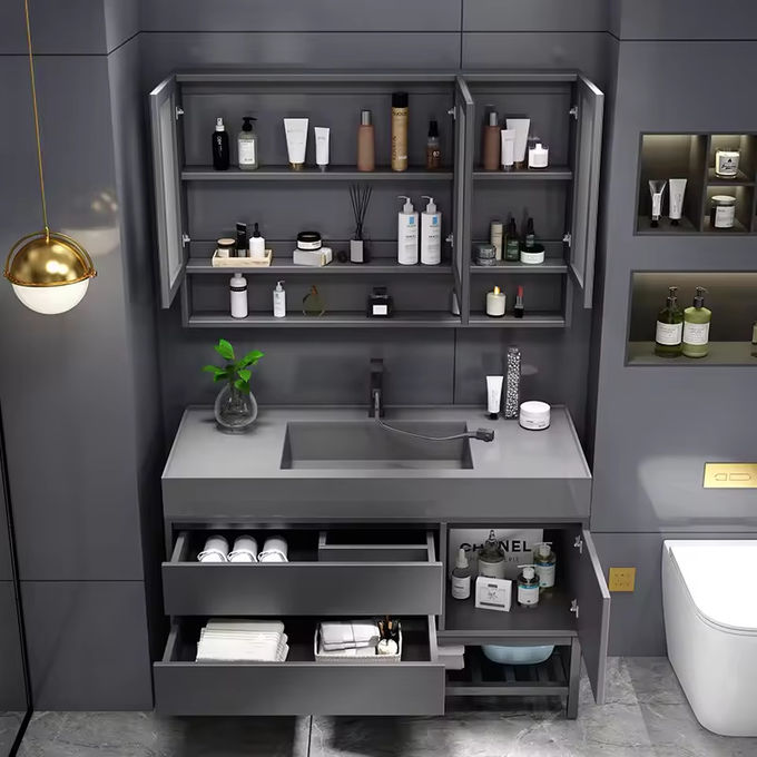 Cloakroom Floating Bathroom Vanity Toilet Sink Unit Wall Mounted 0