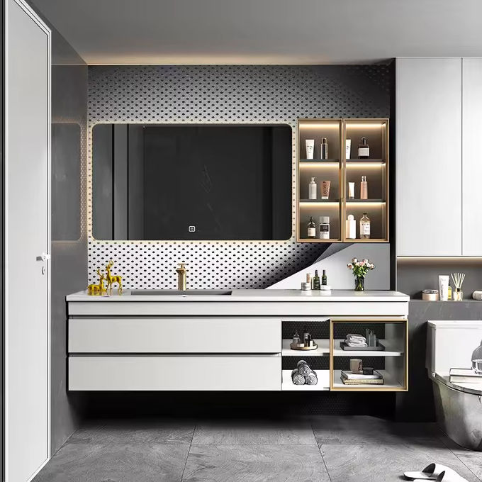 Cloakroom Floating Bathroom Vanity Toilet Sink Unit Wall Mounted 1