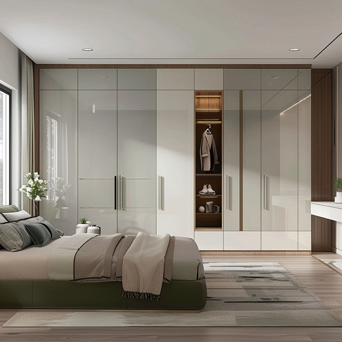 Customized Color Modern Clothes Wardrobe Solid Wood Build Incloset for Home Economical Furniture 1