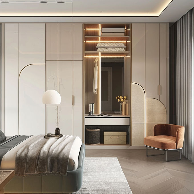 Economical Modern Bedroom Furniture Wardrobe with Storage Build In Closet Home Wardrobe Furniture 0