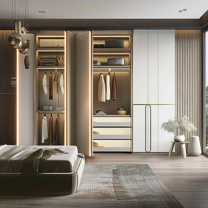Convertible Closet Wardrobe Cupboard Adjustable Particle Board Furniture for Home Organization 1